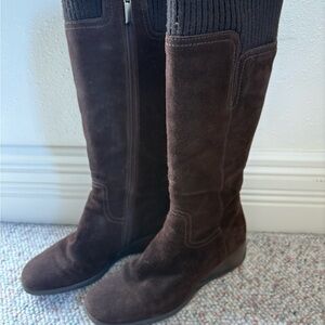 Elegant Espresso Suede Fall Boots